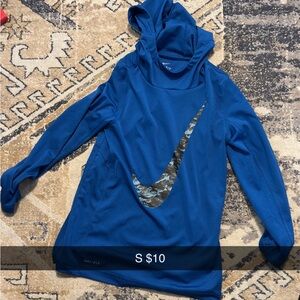 Nike Cobalt Hoodie with Camouflage Swoosh